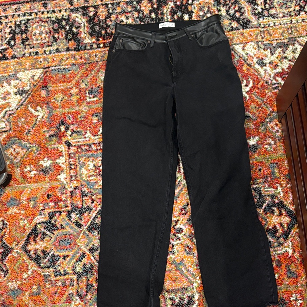 Abercrombie & Fitch Black Straight Leg Jeans